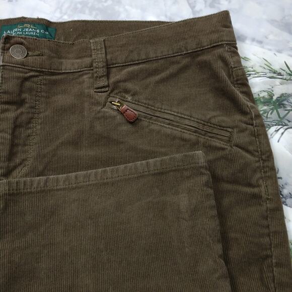 Lauren Ralph Lauren Jeans Straight Leg Brown Corduroy Classic Acadamia size 14 - Picture 8 of 8